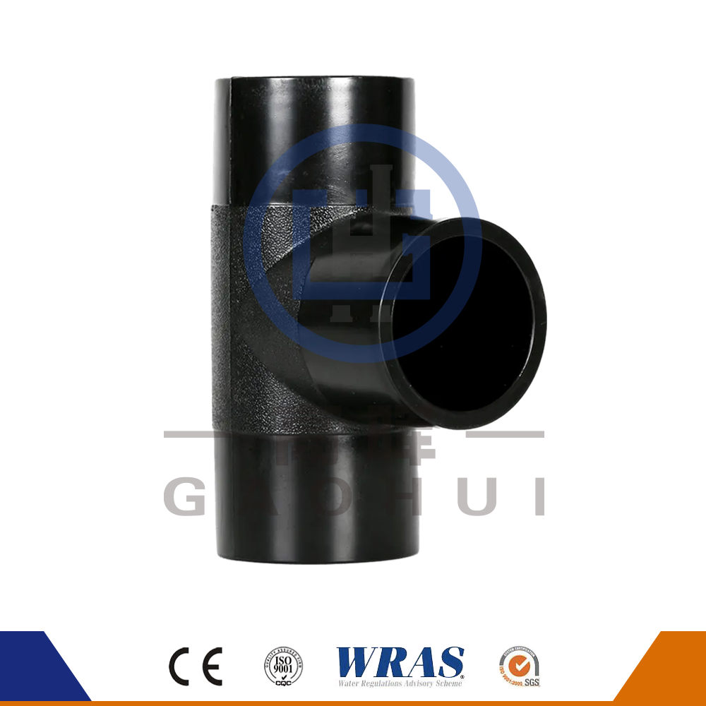 HDPE ขึ้นรูป Fusion Fusion เท่ากับ Tee สำหรับน้ำประปาน้ำเสีย