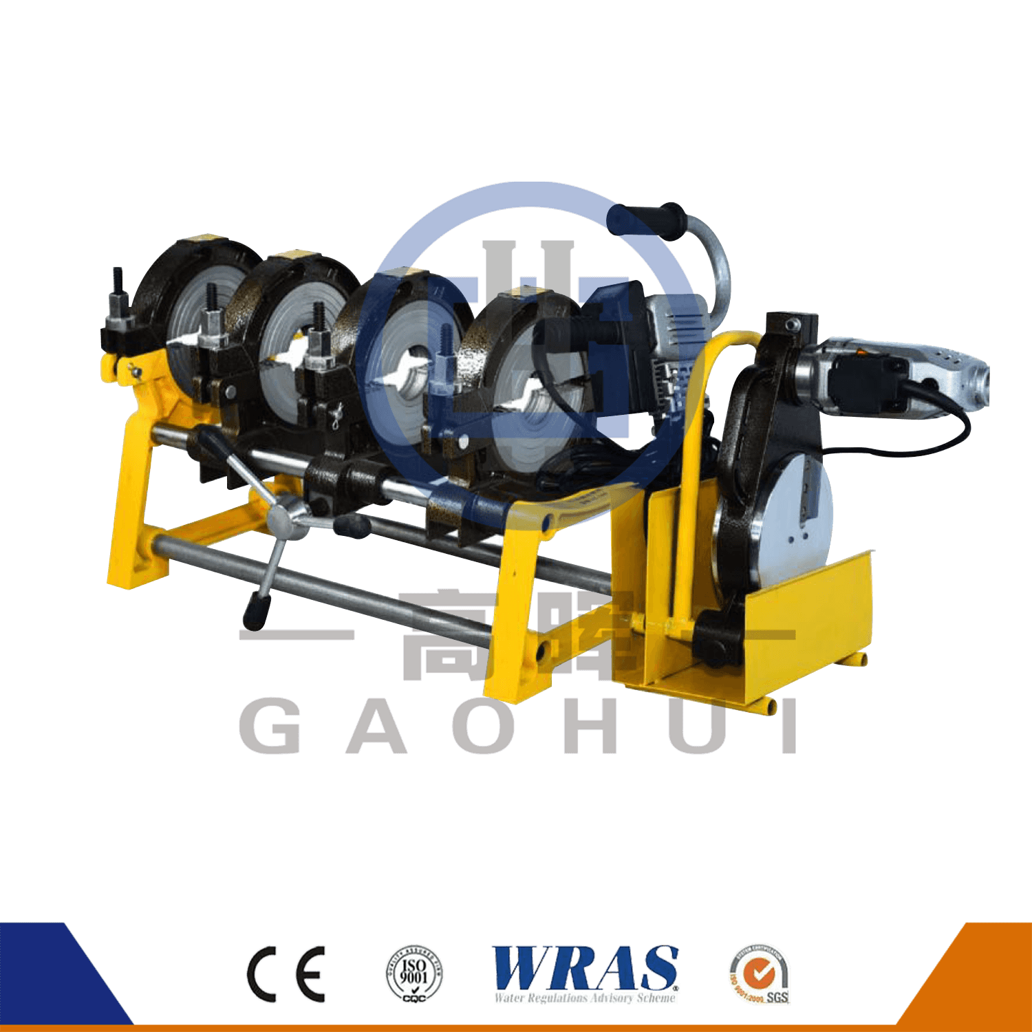 HDPE ท่อคู่มือพลาสติกก้นฟิวชั่นการเชื่อมฟิวชั่น GF-160-4M/GF-200-4M