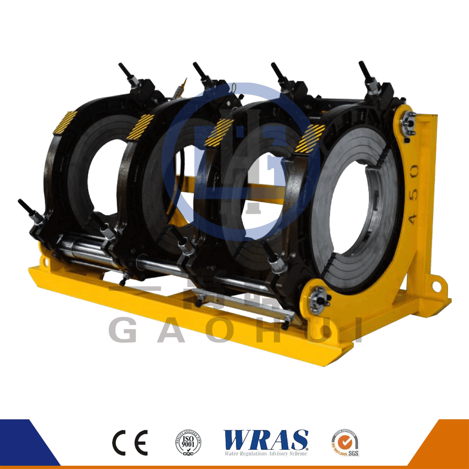 450 ไฮดรอลิกกึ่งอัตโนมัติฟิวชั่นฟิวชั่น HDPE เครื่องเชื่อมท่อ